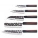 Set de 5 couteaux de cuisine 3 Claveles Osaka forgés main style japonais