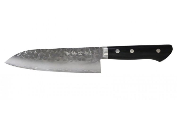 Couteaux santoku 16,5cm Japan Kanetsune acier VG1 martel&eacute;