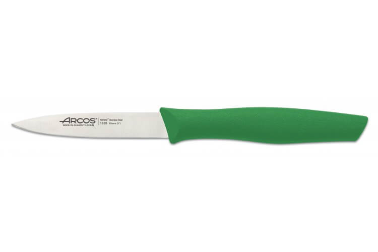 Couteau d'office acier Nitrum vert 8.5cm Arcos Nova