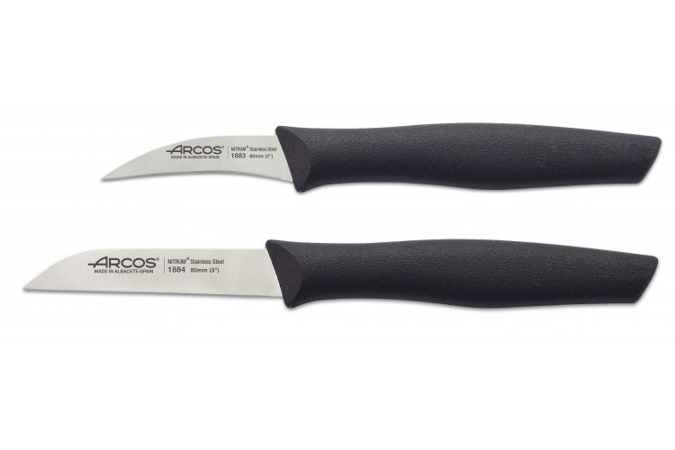 Set 2 couteaux Arcos Nova 1 bec d'oiseau 6cm + 1 office droit 8cm 