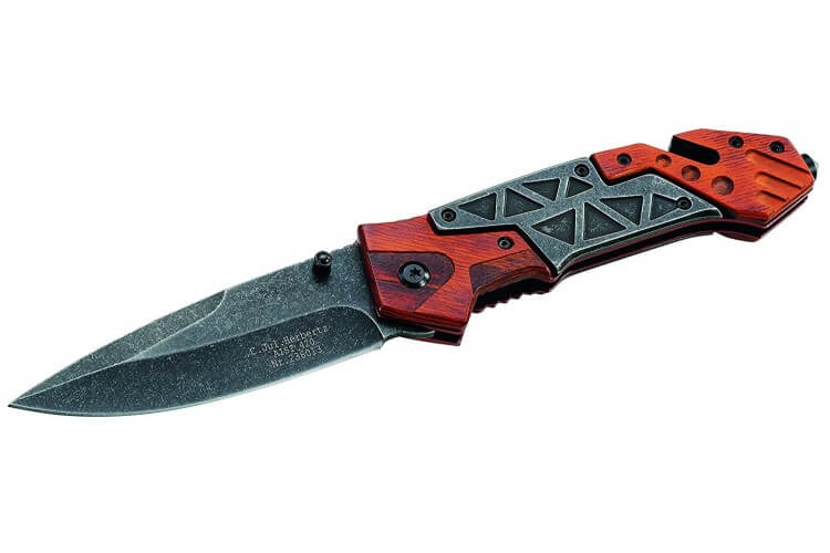 Couteau pliant Herbertz 236013 manche pakka 12.5 cm finition "stonewashed"