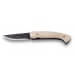 Couteau de poche artisanal 1515 lame oxydée + manche 9.5cm os de renne façon Inuit