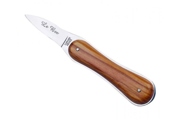 Couteau &agrave; hu&icirc;tres Florinox "Le Bec" bois d'olivier et inox