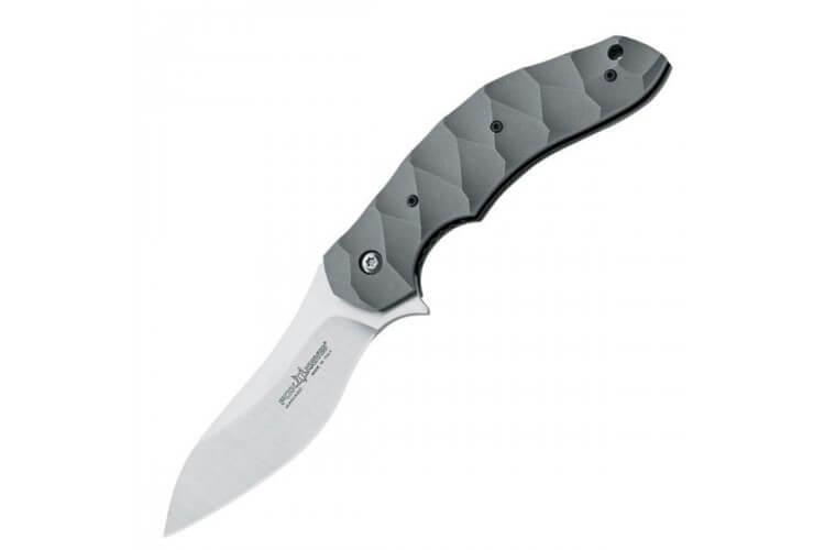 Couteau pliant Anso FOX Fx.302 manche titanium ondulé 