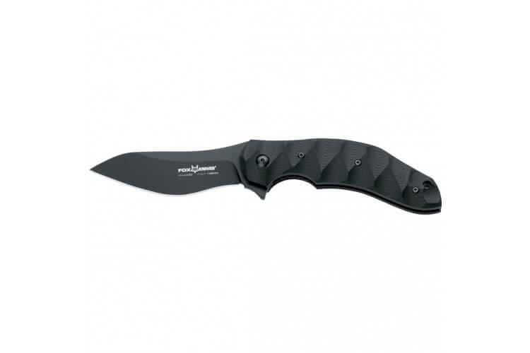 Couteau pliant Ansø FOX Fx.302 G manche noir 12cm G10 ondulé