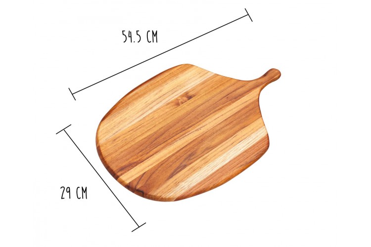 Planche &agrave; d&eacute;couper Teak Haus Canoe Collection en Teck &eacute;cologique 54.5x29cm