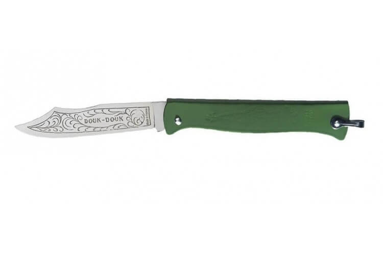 Couteau pliant Douk-Douk 815 acier inox manche métal jaune chromé 11cm