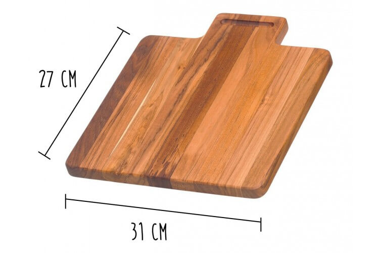 Planche à découper Teak Haus Marine Collection en Teck écologique 31x27cm