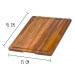 Planche à découper rectangulaire Teak Haus en Teck écologique avec rigole pour le jus 45x35cm