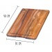 Planche à découper rectangulaire Teak Haus en Teck écologique avec rigole 40x30cm