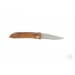 Couteau pliant FOX lame damas manche bois amboine 11cm - Coffret