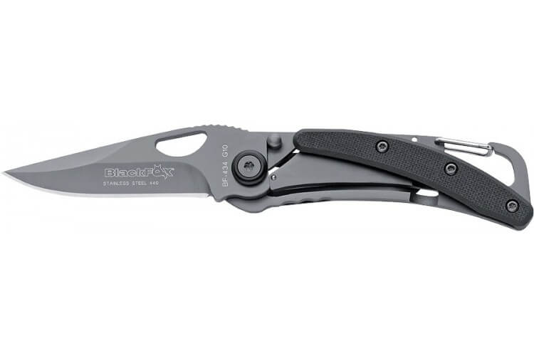 Couteau Black FOX BF.434 mange 9cm G10/titanium noir