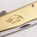 Couteau pliant OTTER Mercator lame acier inox manche métal noir 11cm