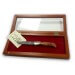 Couteau pliant FOX 500D lame damas manche bois amboine 11 cm - Coffret