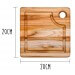 Planche à découper carrée Teak Haus en Teck écologique avec rigole 20x20cm