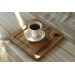 Planche à découper carrée Teak Haus en Teck écologique avec rigole 20x20cm