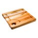 Planche à découper carrée Teak Haus en Teck écologique avec rigole 20x20cm