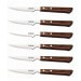 6 couteaux à steak lame crantée 10cm Tramontina manche marron