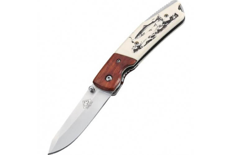 Couteau pliant Puma Tec 331511 manche 11 cm pacca/ivoirine