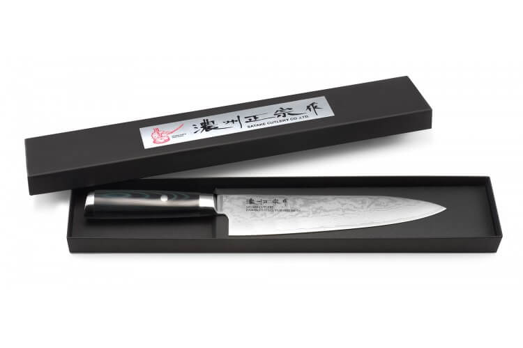 Couteau de chef japonais Satake Helios 20cm damas 69 couches