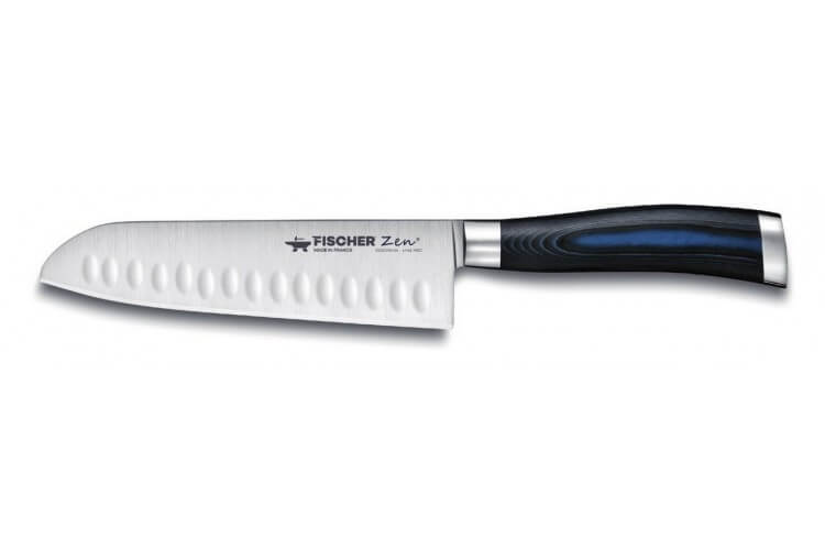 Couteau santoku 17cm professionnel Fischer ZEN extrême dureté