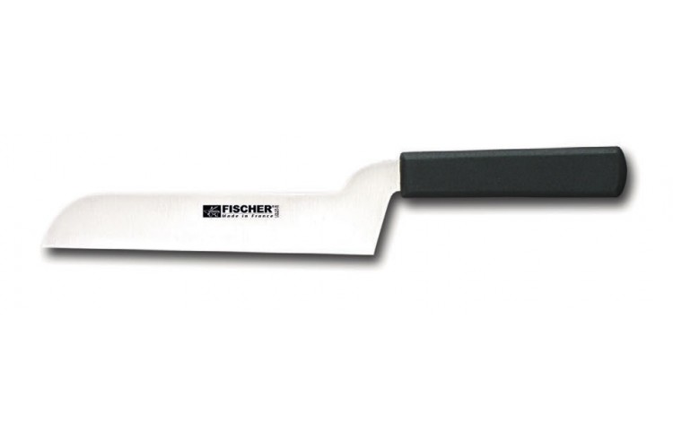 Couteau &agrave; fromage Fischer lame coud&eacute;e acier inox 21cm manche noir