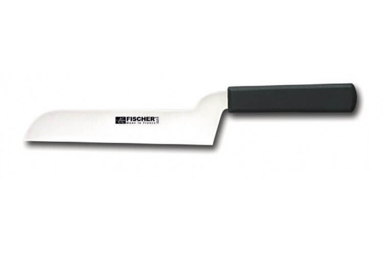 Couteau à fromage Fischer lame coudée acier inox 21cm manche noir