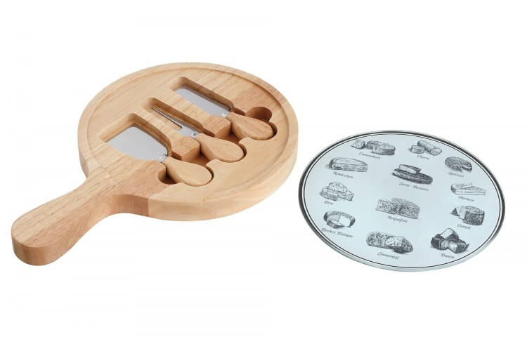 Plateau à fromages en bois Kitchen Artist + 4 accessoires malins