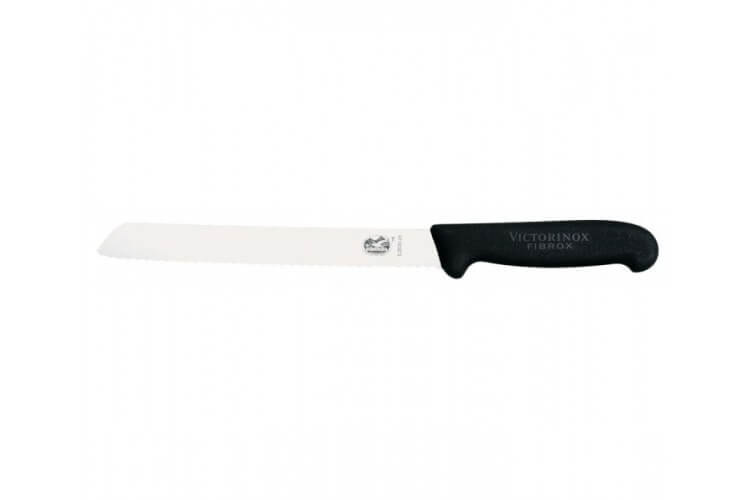 Couteau pain Victorinox manche en fibrox noir lame inxox 21cm