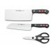 Coffret 3 pièces Wusthof Gourmet couteau de chef chinois + santoku + ciseaux