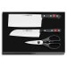 Coffret 3 pièces Wusthof Gourmet couteau de chef chinois + santoku + ciseaux