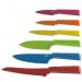Bloc transparent 6 couteaux de cuisine Kuhn Rikon COLORI multicolores