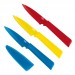 Set 3 couteaux d'office Kuhn Rikon COLORI+ revêtement multicolore