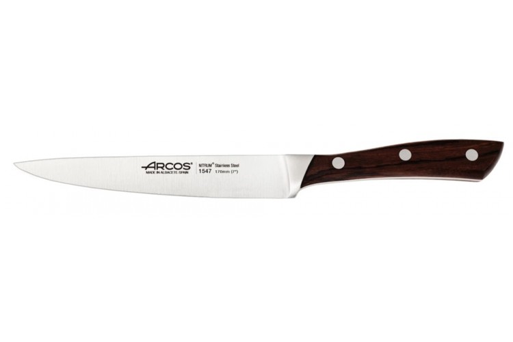 Couteau filet de sole forg&eacute; Arcos Natura flexible 16cm palissandre