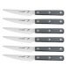 Coffret 6 couteaux à steak Au Nain Scalène 11cm micro-denté manches gris