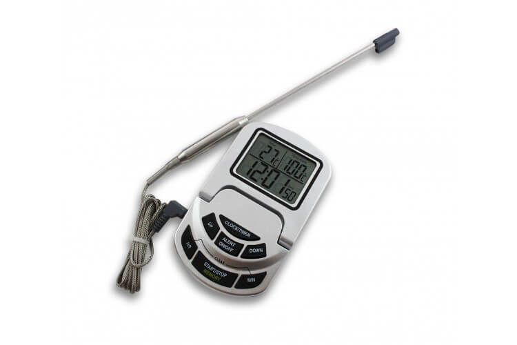 Thermomètre four inclinable digital de 0 à +300°C Alla France avec sonde inox