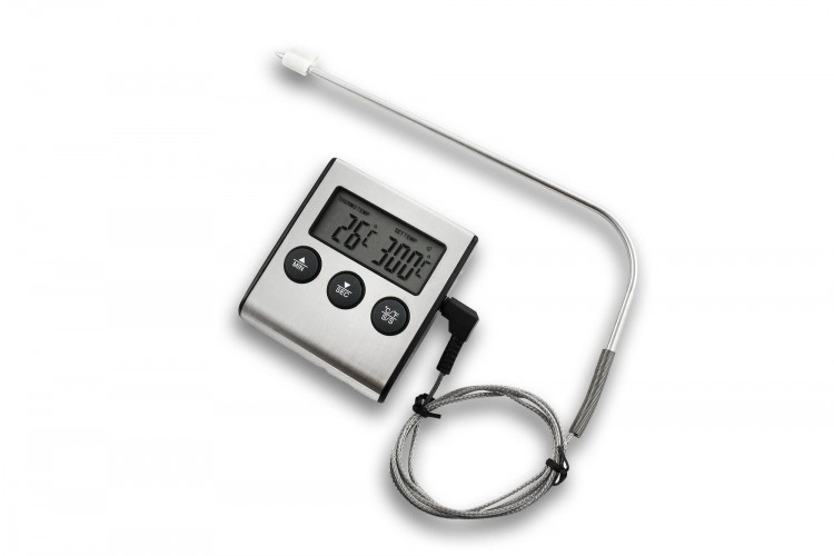 Minuteur et Thermom&egrave;tre digital de four Alla France avec sonde inox