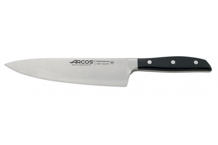 Couteau de chef forg&eacute; Arcos Manhattan 21cm tranchant extr&ecirc;me