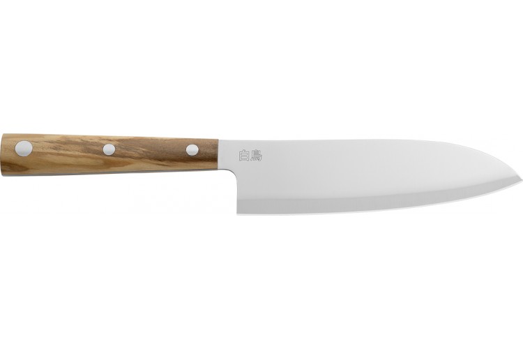 Couteau Santoku Due Cigni Hakucho 18cm manche olivier