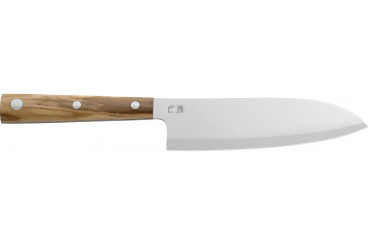 Couteau Santoku Due Cigni Hakucho 18cm manche olivier