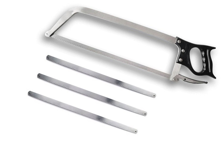 Scie de boucher SANELLI acier inox 45 cm + 3 lames de rechange