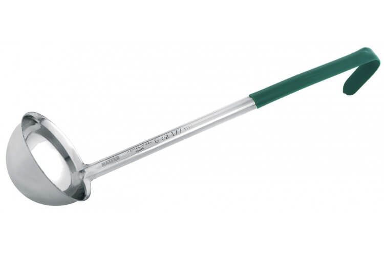 Louche professionnelle Matfer 17,7cl acier inox monobloc 95mm manche vert