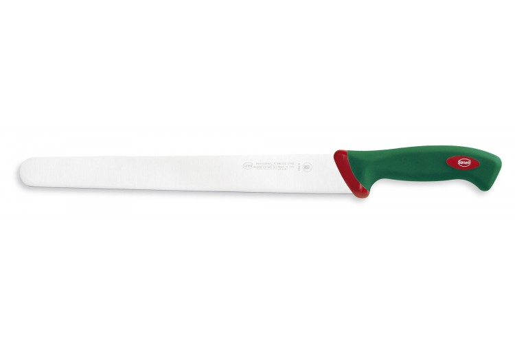 Couteau &agrave; jambon professionnel SANELLI Premana lame 32cm manche vert