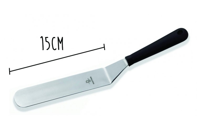 Spatule coud&eacute;e flexible professionnelle Matfer acier inox 15cm