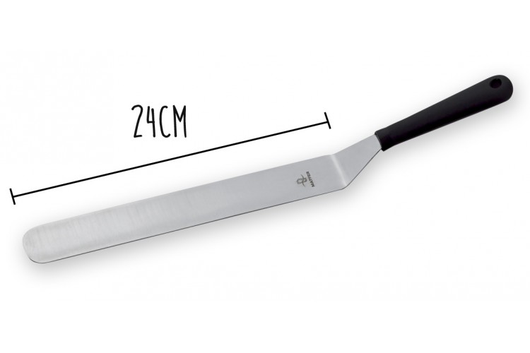 Spatule coud&eacute;e flexible professionnelle MATFER acier inox 24cm