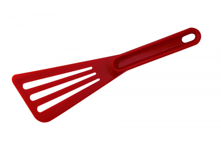 Spatule ajour&eacute;e MATFER Pelton Exoglass&reg; rouge