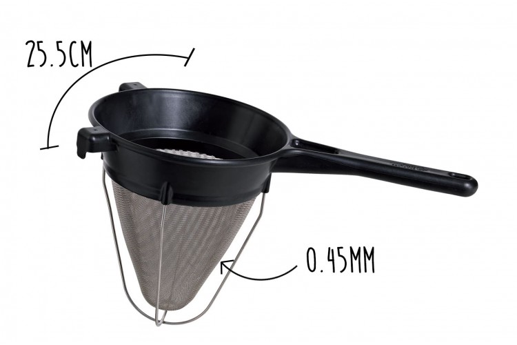 Passe-sauce professionnel Matfer Exoglass&reg; maille 0.45mm diam&egrave;tre 25.5cm