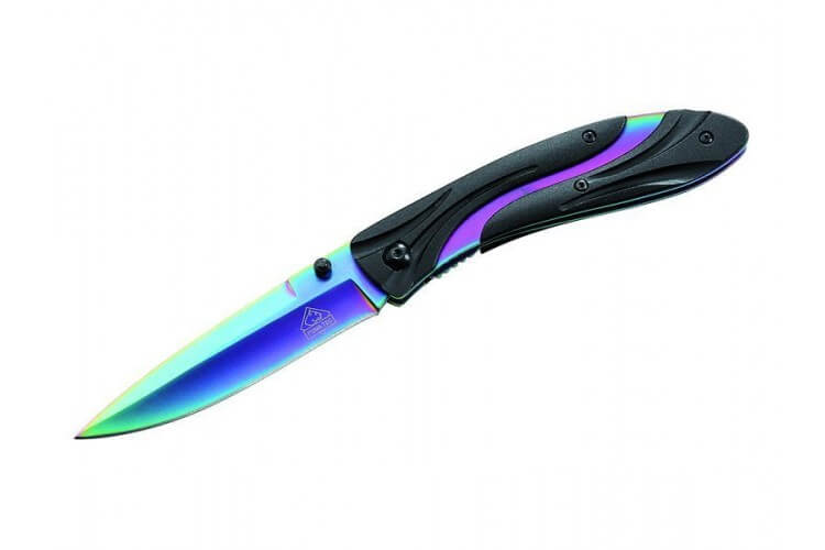 Couteau pliant Puma-Tec 306911 manche 11cm arc-en-ciel