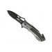 Couteau pliant ATK 16405 SPECOP 440 dentée manche 11.5cm alu gris + clip