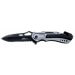 Couteau pliant ATK 16405 SPECOP 440 dentée manche 11.5cm alu gris + clip